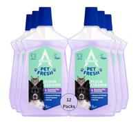 Astonish Pet Fresh Floor Cleaner 1L x12 Eliminates Pet Odours & Stains Hygienic Multi-Surface Hard Floor Cleaner Fresh Fragrance, Safe Around Pets, Long Lasting Cleaning Power