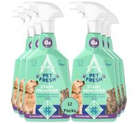 Astonish Pet Fresh Stain Remover 750ml x12 Trigger Spray Removes Pet Urine, Vomit & Faeces Safe for Pets & All Fabrics Eliminates Odours Carpet, Upholstery & Household Cleaner
