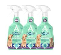 Astonish Pet Fresh Stain Remover Spray, For Use on Carpets and Upholstery, Eliminates Pet Odours, Pet Safe, 3 X 750ML