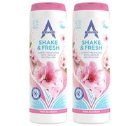 Astonish Pink Blossom Carpet Freshener 350g Shake & Fresh with Odour Neutraliser Long Lasting Fragrance Home Carpet Cleaner Smoke & Damp Smells Carpet Deodoriser Eliminates Pet, Fresh Scent Pack of 2