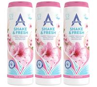 Astonish Pink Blossom Shake & Fresh Carpet Freshener 350g with Odour Neutraliser Long Lasting Fragrance Home Carpet Cleaner Smoke & Damp Smells Carpet Deodoriser Eliminates Pet, Fresh Scent x3