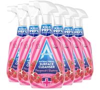 Astonish Pomegranate & Raspberry Scent Anti-Bacterial Surface Cleanser Spray 750ml for Kitchen, Bathroom & All Surfaces Pink Special Aromatic Edition Multi-Purpose Powerful Household Cleaner x6