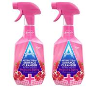 Astonish Pomegranate & Raspberry Scent Anti-Bacterial Surface Cleanser Spray 750ml Special Aromatic Edition Multi-Purpose Powerful Household Cleaner for Kitchen, Bathroom & All Surfaces Pink x2