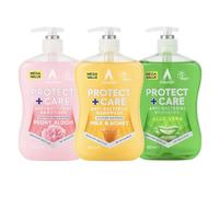 Astonish Protect Care Handwash, 3 Pack, 600ml Each, Peony Bloom Milk Honey Aloe Vera Scents