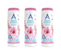 Astonish Shake & Fresh Carpet Freshener, Eliminates Odours, Pink Blossom, 3 x 350g