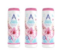 Astonish Shake & Fresh Carpet Freshener, Eliminates Odours, Pink Blossom, 3 x 350g