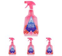 Astonish Special Aromatic Edition Multi-Purpose Anti-Bacterial Surface Cleanser Spray, Pomegranate and Raspberry Scent, 750ml, Pink (Pack of 4)