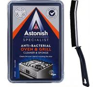 Astonish Specialist Anti-Bacterial Oven & Grill Cleaner Kit - 250g Cleaning Paste with Applicator Sponge and Long-Handle Deep Clean Brush - Tough Grease & Burnt-on Food Remover