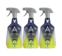 Astonish Specialist Anti-Bacterial Surface Cleanser - Extra Strength - Kills 99.9% of Bacteria - Suitable for Use on Fridges, Highchairs and Toilets - Multipack 3 x 750ml