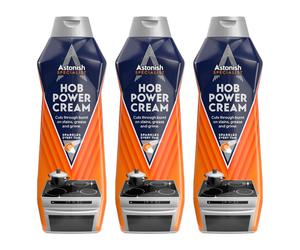 Astonish Specialist Hob Cream Cleaner, for Tough Burnt on Stains, Protective Coat, Zesty Lemon Scen