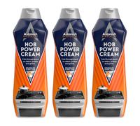 Astonish Specialist Hob Cream Cleaner, for Tough Burnt on Stains, Protective Coat, Zesty Lemon Scent, 3 x 500ml