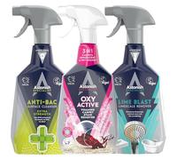Astonish Specialist Household Cleaning Products Bundle Giftset 3 Pack - 750ml Limescale Remover, Oxy Carpet Stain Remover, Antibacterial Surface Cleaner - Powerful Multi-Purpose Household Cleaners