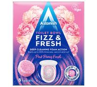 Astonish Toilet Cleaning Foam Action Tabs, Pink Peony Scent, 8 Tablets