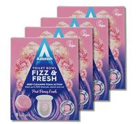 Astonish Toilet Cleaning Foam Action Tabs - Pink Peony Scent, Pack of 4 x 8 Tablets - Powerful and Effortless Toilet Bowl Cleaning with Refreshing Pink Peony Fragrance for Long-Lasting Freshness