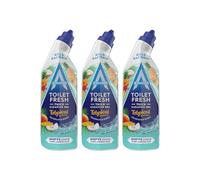 Astonish Toilet Fresh Gel - Eliminates Bacteria - Limescale Prevention - Removes Dirt and Grime - Targets Hard-to-reach Areas - Tropical Breeze Scent - Multipack of 3 x 750ml
