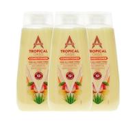 Astonish Tropical Oasis Conditioner - Moisturising Conditioner with Argan Oil & Pro-Vitamin B5 - Hydrates & Softens Hair - Vegan & Cruelty-Free - Tropical Peach Fragrance - Multipack of 3 x 375ml