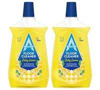 Astonish Zesty Lemon Floor Cleaner Solution with Powerful Dirt Repelling Technology Deep Cleans, Shines Helps Prevent Future Stains Fresh Citrus Lemon Fragrance for Tiles, Vinyl, Laminate Floors 1L x2