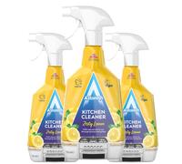 Astonish Zesty Lemon Scented Kitchen Cleaner 3 Pack - All Purpose Cleaning Solution Removes Grease, Grime, & Surface Stains