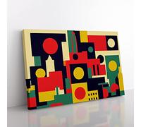 Astonishing Abstract Skyscrapers Canvas Wall Art Print Ready to Hang, Framed Picture for Living Room Bedroom Home Office Décor, 60x40 cm (24x16 Inch)