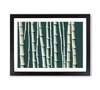 Astonishing Bamboo Forest Framed Wall Art Print A2 Black