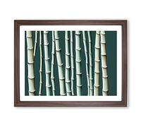 Astonishing Bamboo Forest Framed Wall Art Print A2 Walnut