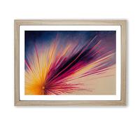 Astonishing Fireworks Framed Wall Art Print A2 Oak