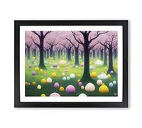 Astonishing Spring Forest Framed Wall Art Print A2 Black