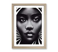 Astonishing Woman Framed Wall Art Print A2 Oak