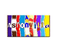 Astonvilla Football Club Chocolate Bar Gift Wrapper Gift Present For Sport Fans (#297) (without chocolate bar)