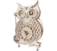 A'sTool Wooden Owl Clock Wooden Toy, Plastic Model, Pendulum, Interior Puzzle, Assembly, Toy, For Adults, Focus, Fingertips, Training, Wooden Plastic Model, Three-dimensional Puzzle, Education, 3D