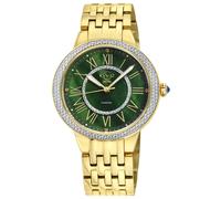 Astor II Green MOP Dial IPYG Swiss Quartz Diamond Watch GV2 Gold One Size