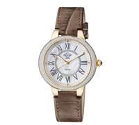 Astor II, Swiss Quartz Watch, MOP White Dial, Hand made Italian leather, and Sapphire Crystal GV2 Brown One Size
