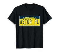 Astor Place NY New York Manhattan Neighborhood License Plate T-Shirt