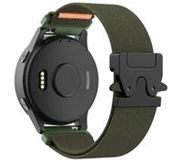 Astorgos 18mm Elastic Nylon Watch Band for Garmin Venu 3S/4 41mm/2S/Vivoactive 4S/Vivomove 3S/Forerunner 265S/255S/255S Music, Quick Release Parachute Buckle Nylon Strap for Men Women,Black/Army Green