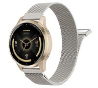 Astorgos 18mm Metal Watch Band Compatible with Garmin Venu 4 41mm/3S/2S; Forerunner 265S/255S; Vivoactive 4S/Vivomove 3S, Mesh Stainless Steel Replacement Strap Magnetic Clasp Wristband, Starght