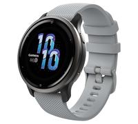 Astorgos 1Pack Watch Band Compatible with Garmin Forerunner 265S/255S/255S Music/Vivoactive 4S/Venu 3S/Venu 2S/Vivomove 3S, 18mm Breathable Soft Silicone Replacement Wristband, Gray