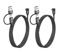 Astorgos 2 in 1 Compatible with Garmin Watch Charger Cable 3.3FT 2-Pack, USB A/C Charging Cord for Fenix 8/7/7X/6/5;Vivoactive 6/5/4;Venu 3/3S;Forerunner 970/965/955/945/570/265, Black