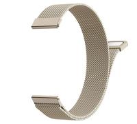 Astorgos 22mm Metal Watch Band Compatible with Vivoactive 4, Mesh Stainless Steel Replacement Strap Magnetic Clasp Wristband,ChgnGold