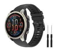 Astorgos 22mm QuickFit Silicone Band for Garmin Fenix 8/E 47 mm/Fenix 7/7 Pro/Fenix 6/6 Pro/Fenix 5/5 Plus/Forerunner 935 945 955 965, Ultra-Breathable Sport Fitness Strap with Secure Pin Buckle,Black