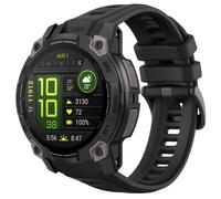 Astorgos 22mm Rubber Sport Replacement Strap Compatible with Garmin Instinct 3 Solar 45mm/Instinct 3 Amoled 45mm, Waterproof Watch Band Breathable Lightweight Strap Wristband, Dark Night Black