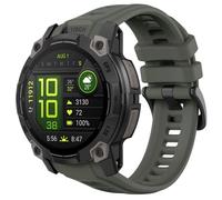 Astorgos 22mm Rubber Sport Replacement Strap Compatible with Garmin Instinct 3 Solar 45mm/Instinct 3 Amoled 45mm, Waterproof Watch Band Breathable Lightweight Strap Wristband, Army Green