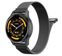 Astorgos 22mm Stainless Steel Watch Band Compatible with Garmin Vivoactive 4/Venu 4 45mm/3/2, Forerunner 970/255/570 47 mm, Fenix 8 47mm, Mesh Metal Replacement Strap Magnetic Clasp Wristband, Black