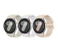 Astorgos 3 Pack Sport Straps Compatible with Samsung Galaxy Watch 7 FE 6 5 4 Strap 40mm 44mm, No Gap Soft Silicone Band for Galaxy Watch 6 4 Classic 43mm 47mm/5 Pro 45mm Men Women, Pnk/Stl/Wht