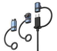 Astorgos 3Pack Type-C Compatible with Garmin Watch Charger Adapter, Charging Cable Connector for Fenix 8/7/6/5, Vivoactive 6/5/4, Venu 4/3/2, Forerunner 970/570/965/265/255/165/55, Blue-Gray