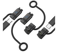 Astorgos 4Pack Type-C Compatible with Garmin Watch Charger Adapter, Charging Cable Connector for Fenix 8/7/6/5, Vivoactive 6/5/4, Venu 4/3/2, Forerunner 970/570/965/265/255/165/55, Black