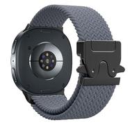 Astorgos Braided Band for Samsung Galaxy Watch 8 Band 40mm 44mm/Galaxy Watch 8 Classic 46mm, Parachute Buckle Elastic Nylon Sport Strap Wristband for Men Women, Space Gray