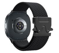 Astorgos Braided Band for Samsung Galaxy Watch 8 Band 40mm 44mm/Galaxy Watch 8 Classic 46mm, Parachute Buckle Elastic Nylon Sport Strap Wristband for Men Women, Black