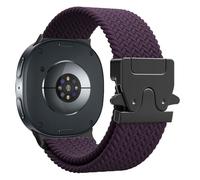 Astorgos Braided Band for Samsung Galaxy Watch 8 Band 40mm 44mm/Galaxy Watch 8 Classic 46mm, Parachute Buckle Elastic Nylon Sport Strap Wristband for Men Women, Purple