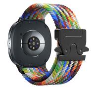 Astorgos Braided Band for Samsung Galaxy Watch 8 Band 40mm 44mm/Galaxy Watch 8 Classic 46mm, Parachute Buckle Elastic Nylon Sport Strap Wristband for Men Women, Rainbow