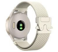 Astorgos Braided Nylon Band Compatible with Garmin vivoactive 6/5/3, Forerunner 55/245/645/570 42mm, Garmin Venu, 20mm Elastic Quick Release Sport Strap with Parachute Buckle for Women Men,S/Starlight